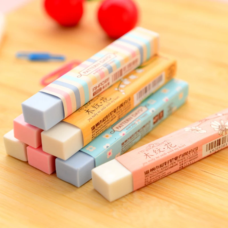 Custom Rectangle Pencil Eraser Ecofriendly Rubber Eraser School Office