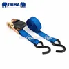 1"/25mm 750 KGS/1750LBS Ratchet Tie Down with 2pcs Double S Hook, Cam buckle strap