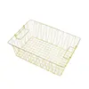 Home Gold Decorative Clothes Storage Square Mesh Grid Metal Wire Basket