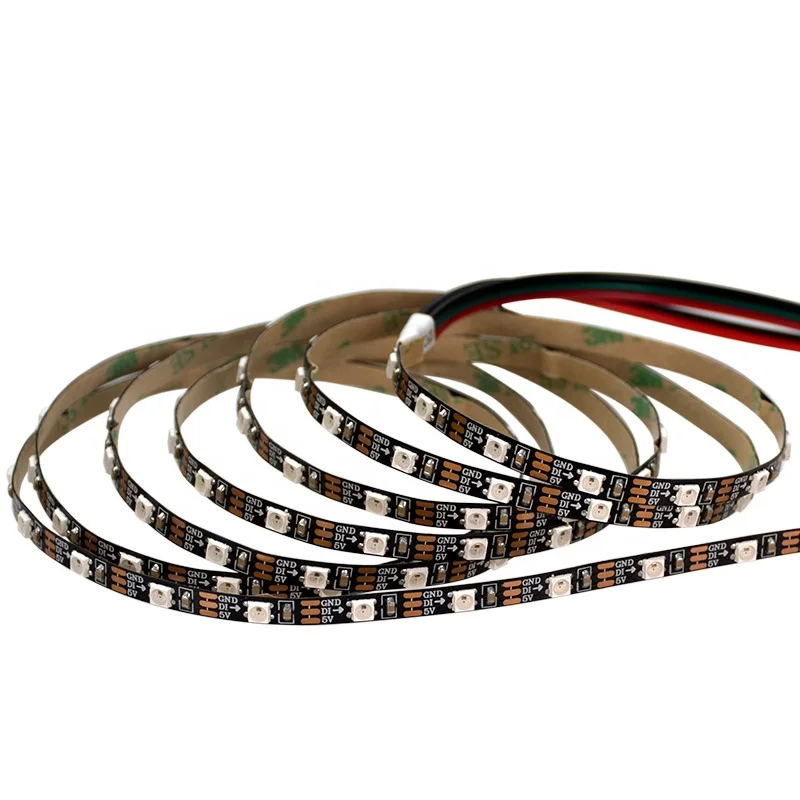 dc5v 60led sk6812 ws812b 3535 led strip addressable rgb color 5mm mini led strip