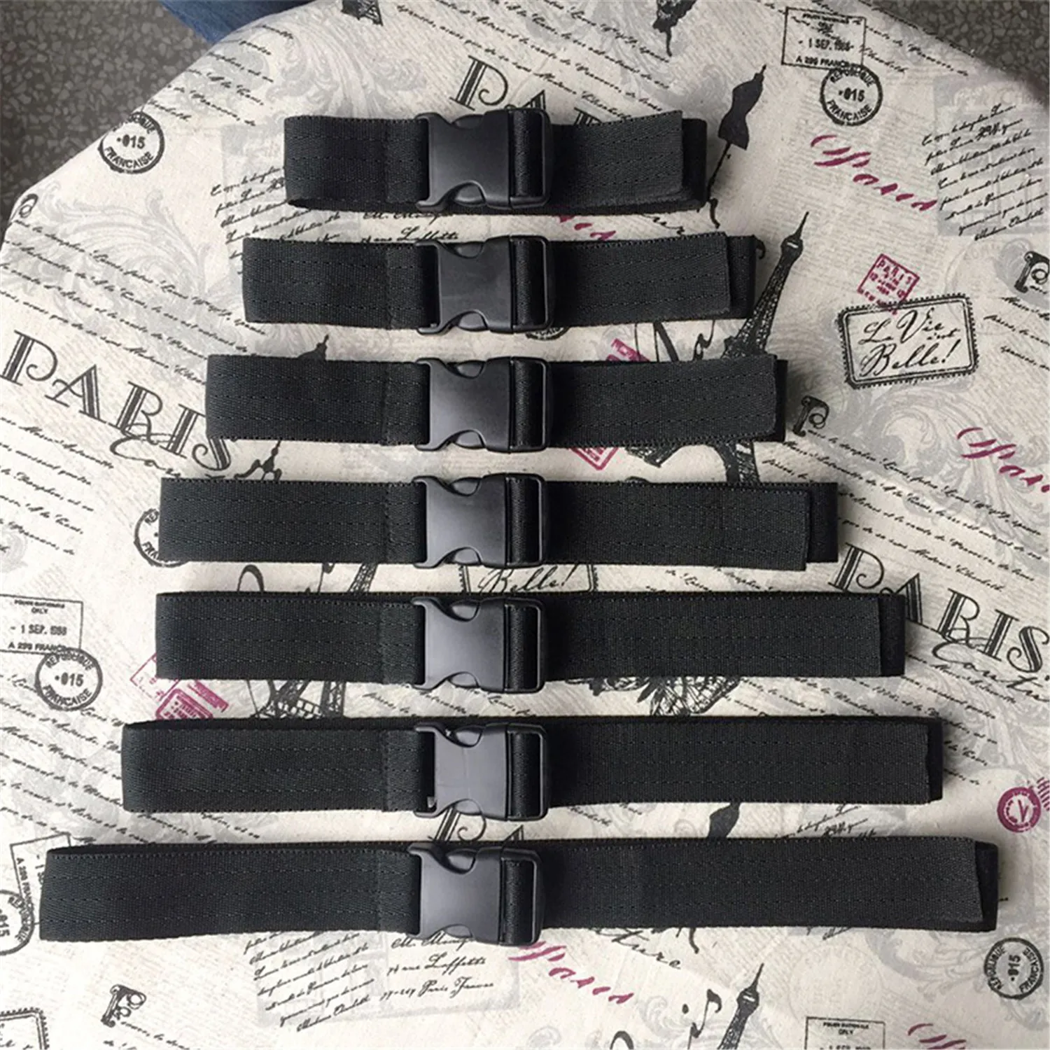 尼龙高品质自我束缚床约束恋物癖束缚带 7 件/套