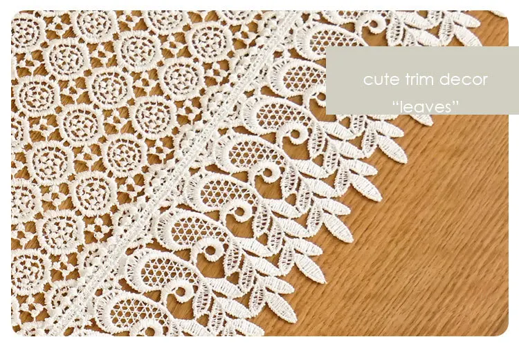 European polyester white embroidered hollow table runner tablecloth decoration