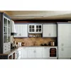 White and gray frame PVC kitchen cabinet,modern kitchen