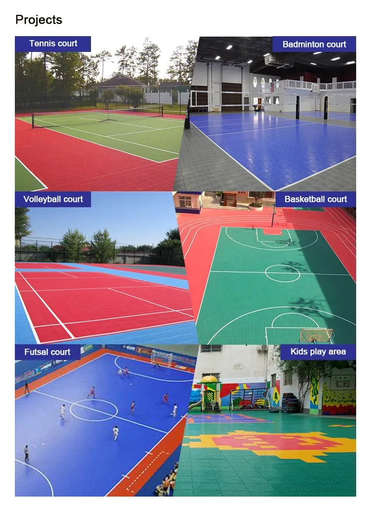 Indoor And Outdoor Mobile Badminton Court Surface Tiles Carpet Deck Mat