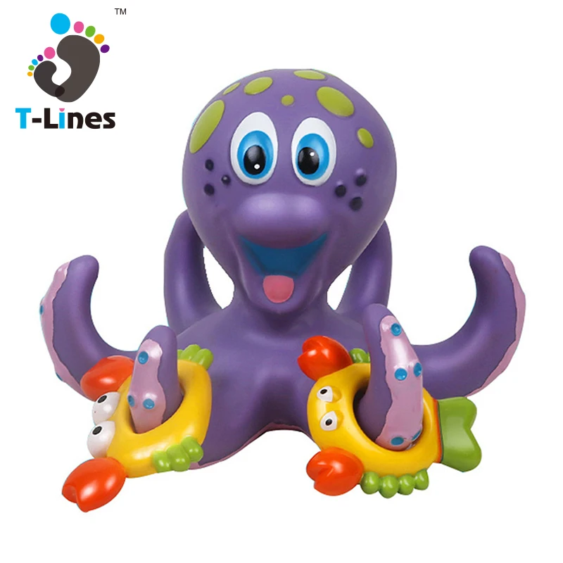 purple octopus bath toy
