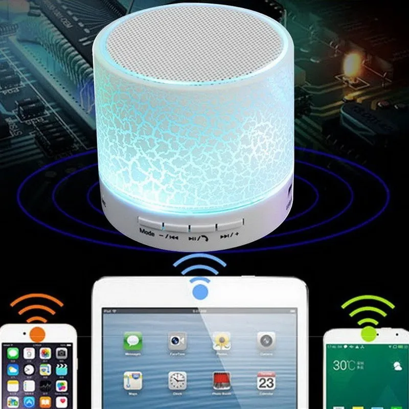 LED TF USB Subwoofer Loudspeakers Portable Wireless Bluetooth Speaker with 3.5mm MP3 Stereo Audio Music Player - ANKUX.COM