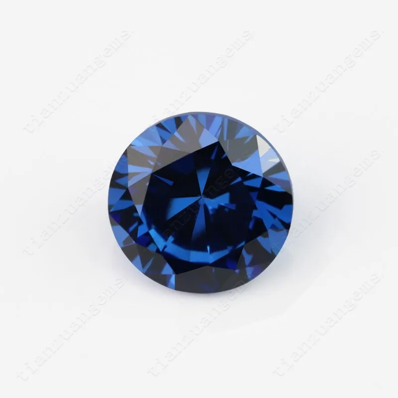 5 CZ 2,5 mm Sapphire Blue BrillantSchliff synthetischer Edelstein Cubic Zirkonia