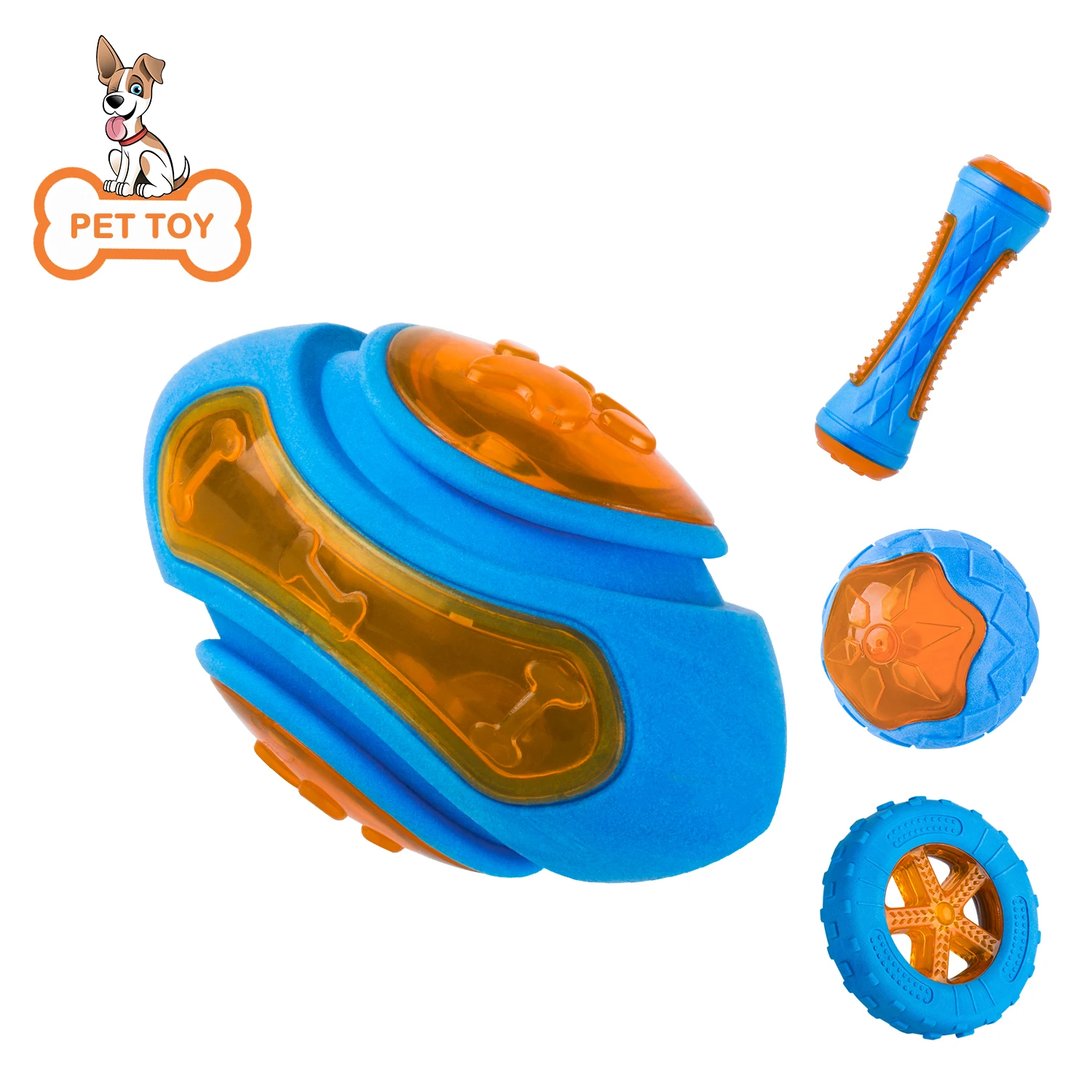 Wholesale Pet Toys Led Floating Rugby Dog Toy Pet Water Companion Tpr