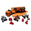 1/43 metal diecast toy car truck container ship models toys set with sound and light