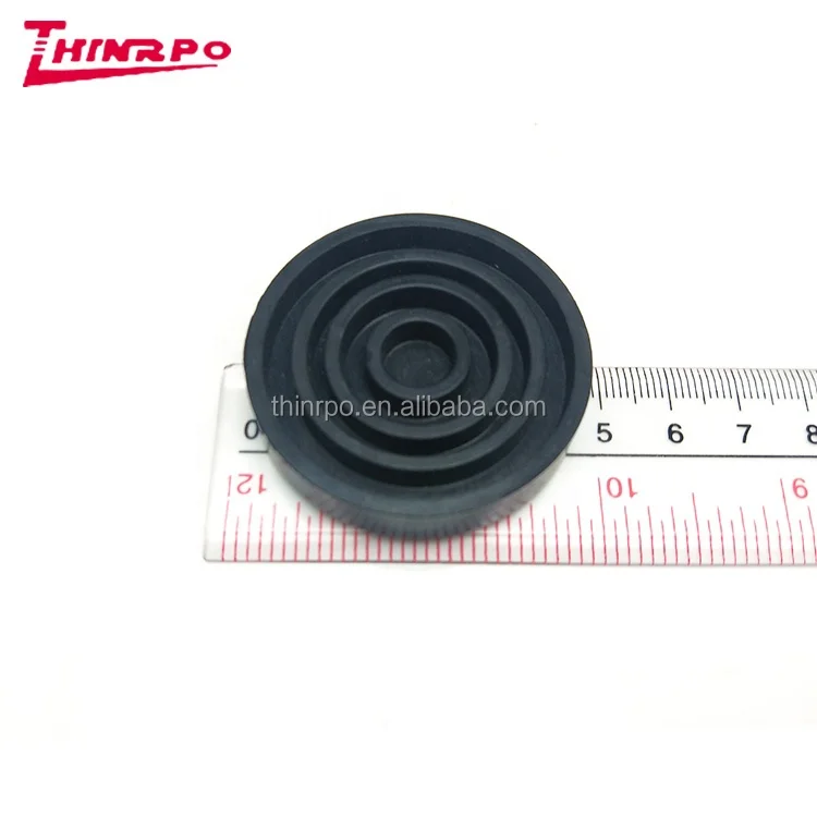 Custom Recessed Rubber Bumper With Metal Plate/screw Metal