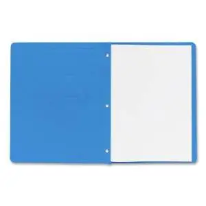 Business Source Traditional Panel/Border Report Cover - Letter - 8.5amp;quot; x 11amp;quot; - 3 Fastener - 100 Sheet - 25 / Box - Light Blue