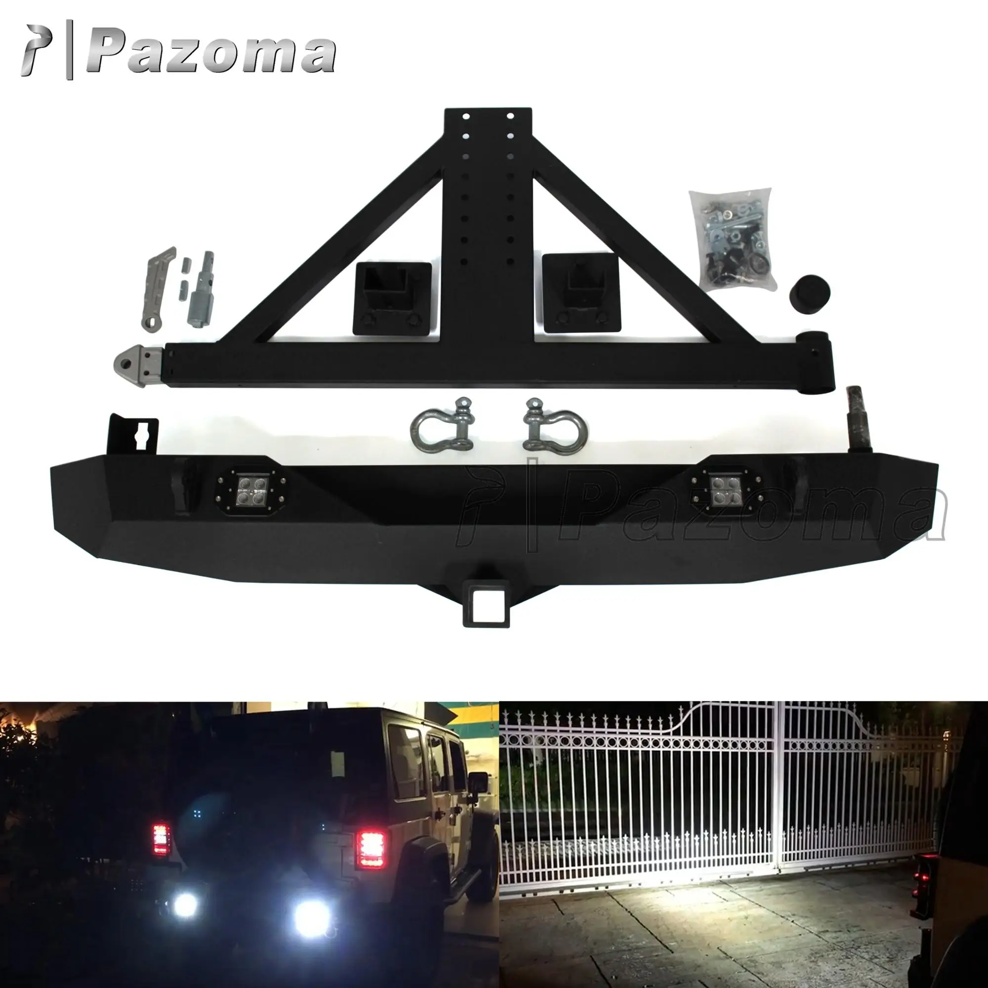 Wholesale Car Accessories Steel Rear Bumper Tire Carrier Drings With