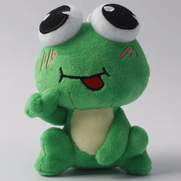 12厘米坐可爱的毛绒绿青蛙毛绒玩具出售