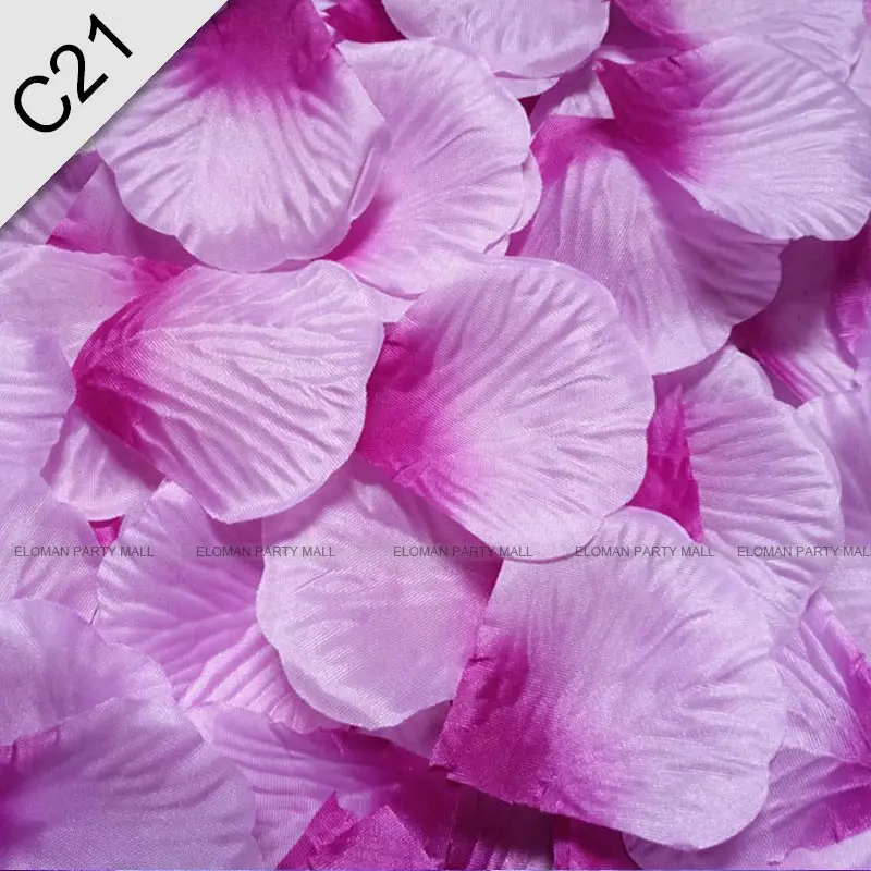 ELOMAN 500 piece Silk Rose Flower Wedding Home Decor Confetti Petals Artificial Flower Wedding Decorations