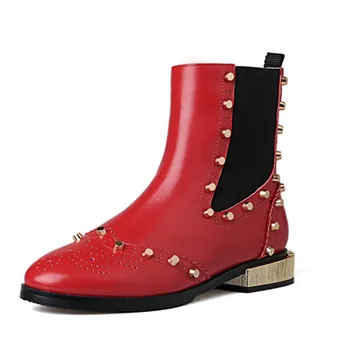 red chelsea boots ladies