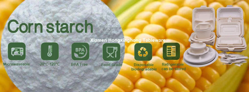 biodegradable corn starch tableware dishware