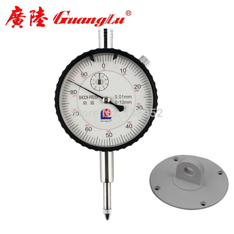 0-10mm/0.01mm High Accuracy Aluminum Alloy Dial Indicator Gauge Manual Measuring 