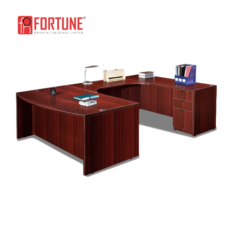 High End Expensive Rosewood Office Furniture Executive Desk Fohs