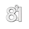 Zinc Alloy The Number Eighty-one Antique Silver Plated charms