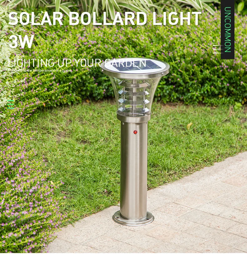 3W Waterproof 600MM Landscape Decorative Outdoor Garden LED Solar Lawn Lamp Bollard Light