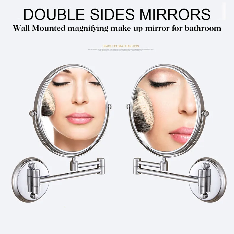 Double Side Shaving Hollywood Magnifying Stainless Steel Wall Mounted 7896
