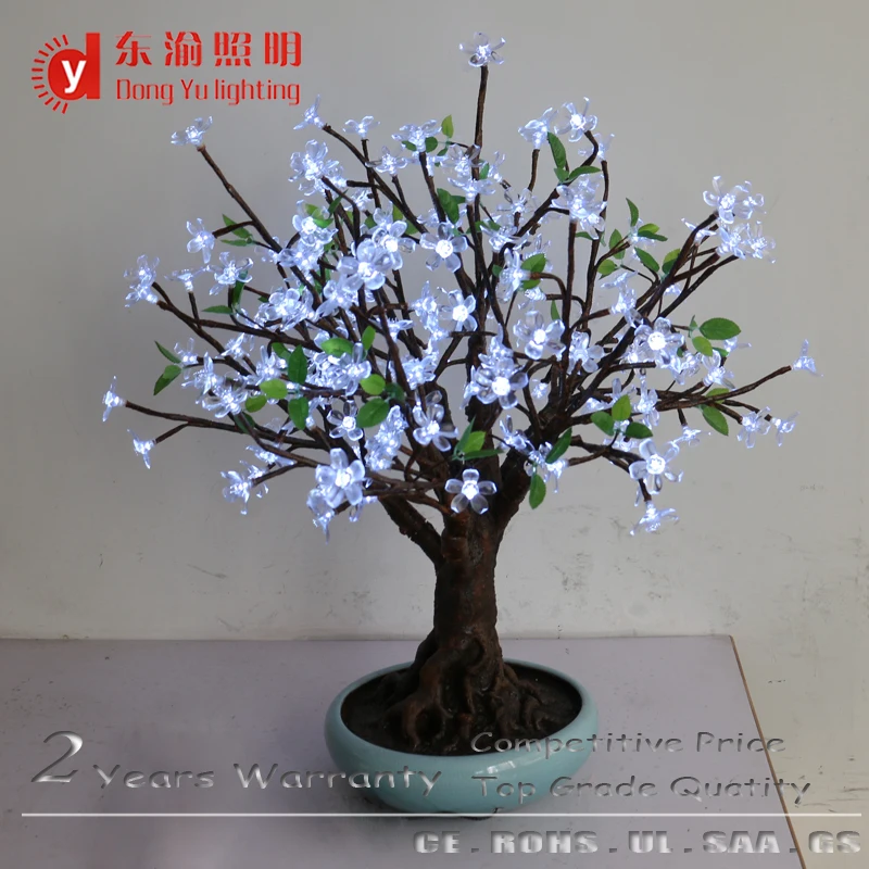 2015 Ceramic Base Cherry Blossom Bonsai Led Light Bonsai Tree Buy Led
