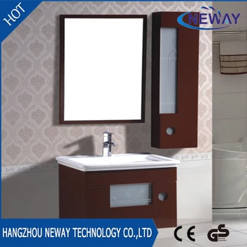 High Quality Pvc Vanity Unit Wash Hand Basin With Side Cabinet