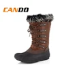 Women's Winter Boots with Warm Fur Lady Boots with Waterproof Cup Sole