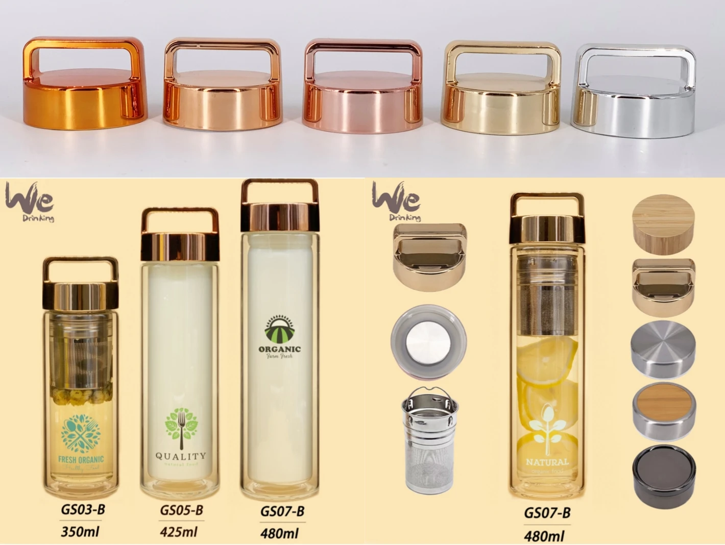 Bs04 19oz 550ml Big Capacity No Minimum Vacuum Insulated Bamboo Drink