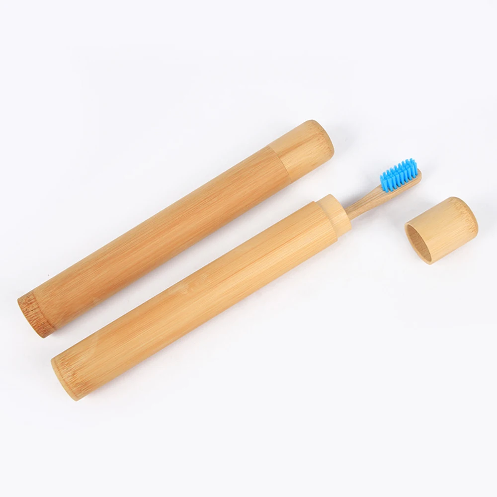 Custom Degradable Bamboo Toothbrush Travel Case Camping Toothbrush Tube