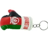 Keychain Mini boxing gloves key chain ring flag key ring cute afghanistan AD1107