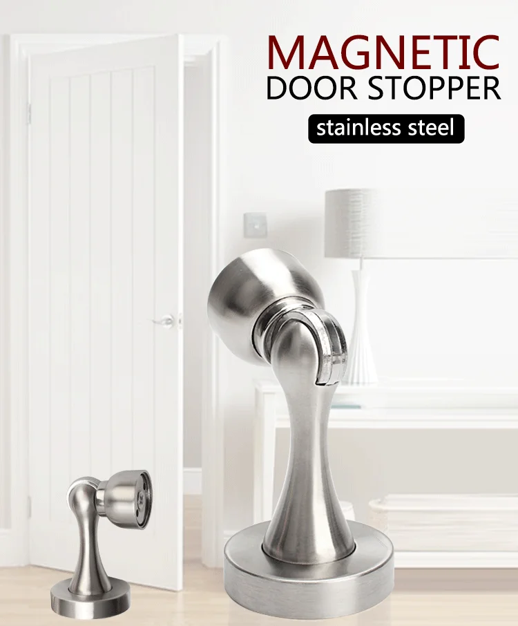 Bathroom Wall Mounted Doorstop Bedroom Floor Door Stop Stainless Steel Magnetic Door Stopper View Door Stop Leyoujia Product Details From Guangzhou Jiagu Hardware Co Ltd On Alibaba Com