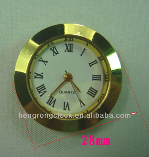 Battery 28mm Clock Inserts Round Clock Inserts With Stainless Steel