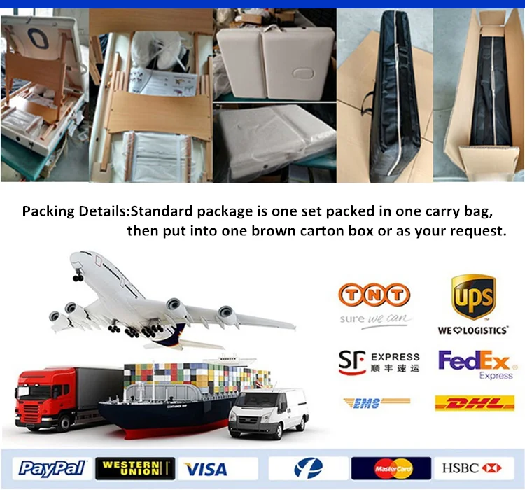 New Cheap Aluminium Folded Medical Therapeutic Portable Massage Bed for Furniture