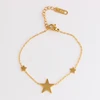 Saudi Arabia Stainless Steel Chain Bangle Star Charm Bracelet for Women