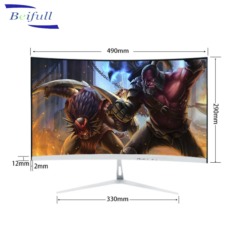 Hot Ultra Thin Full HD 1K IPS Panel LED Curved Frameless computer Monitor 21.5