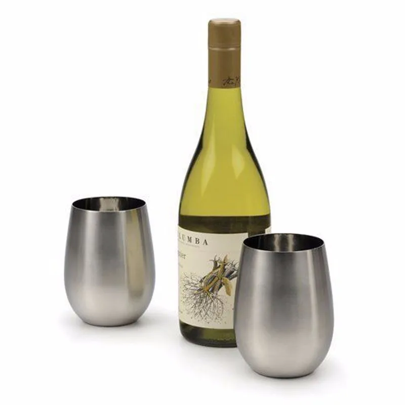 Stainless Steel Wine Glass Goblet,Stainless Steel Wine Stem Glasses,Shatterproof Cocktail And