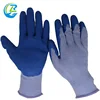 10 gauge 5 strands gary shell liner with blue crinkle latex rubber coating labor gloves