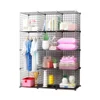 2019 Hot sale modern style easy assemble iron foldable wardrobe for home