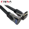 KINDO Right angle cable Zinc alloy 1.5m 3m 5m 2k 1080p 3d ethernet hdmi flat cable support 4k 60hz