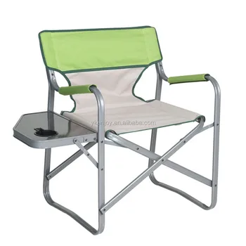 Camping Aluminum Folding Tall Director Chair With Side Table Camping Aluminum Folding Tall Director Chair With Side Table