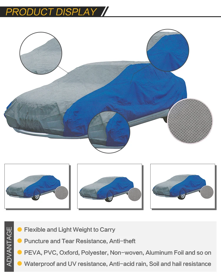 Professional Blue Color Japanese Car Top Cover