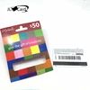 plastic gift business card with matching customized paper backer/holder