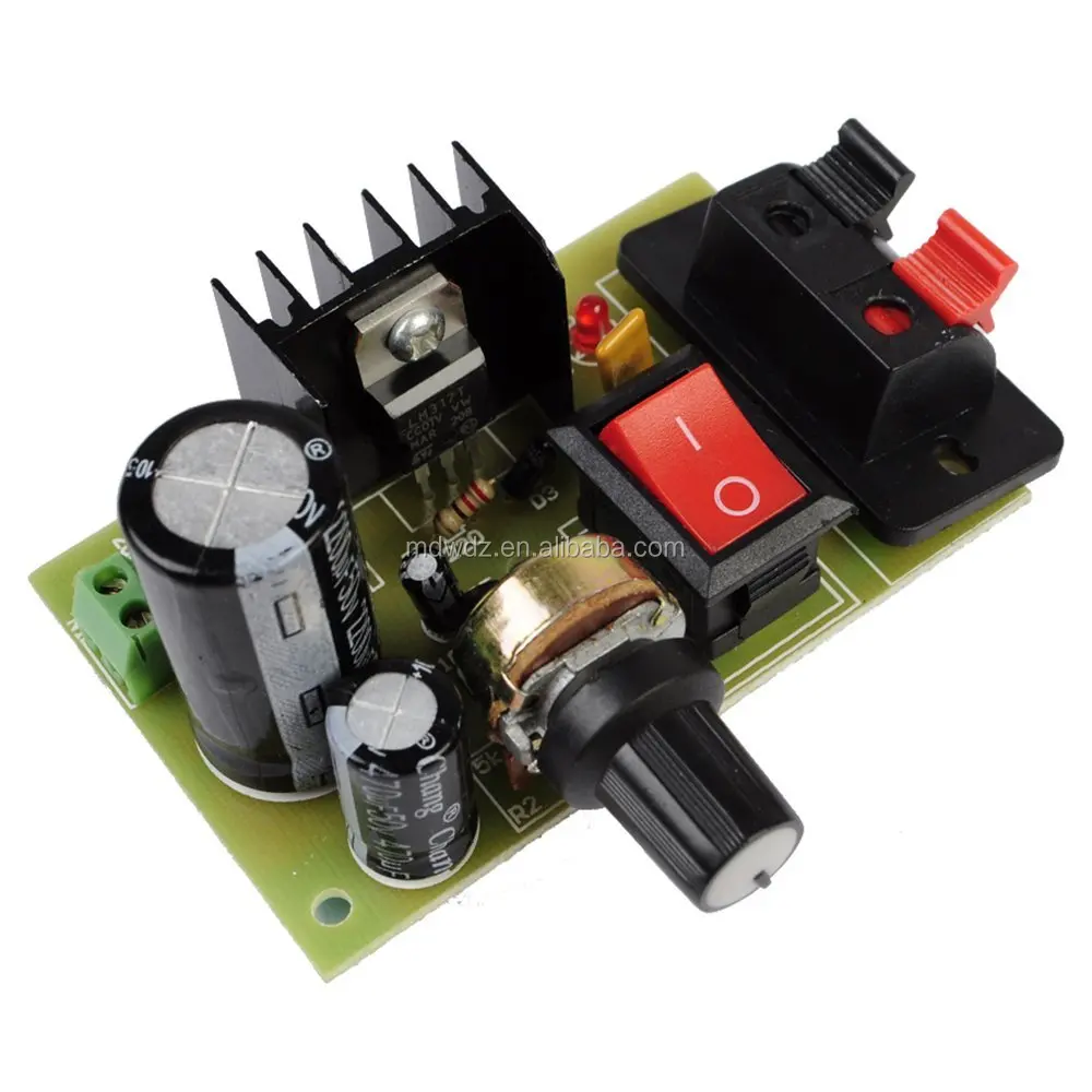 LM317 Adjustable Power Supply Module with Out Voltmeter Input DC 3V-30V AC 3V-20V Output DC 1.25V-28V 2A Yosoo Health Gear LM317 Power Regulator 
