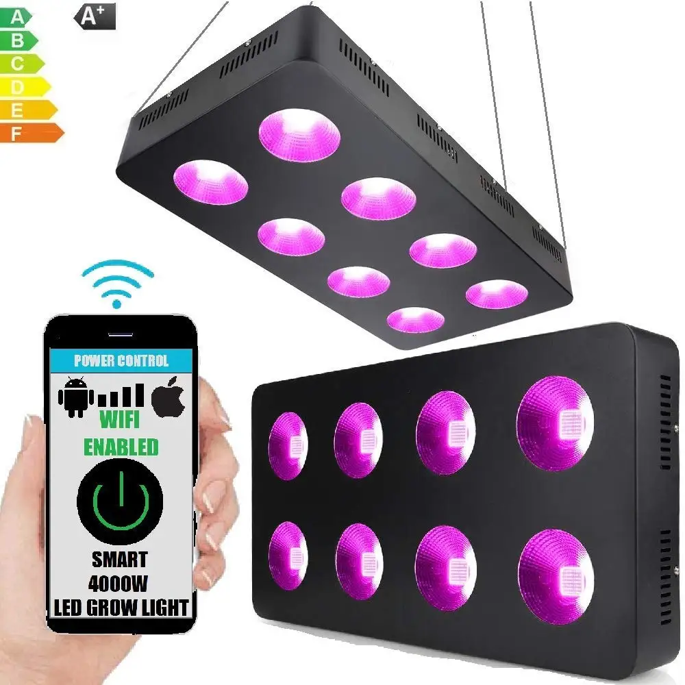 WiFi 4000W LED Smart 540 COB Reflector Chip Grow Light Panel for Indoor Hydroponic Cultivation