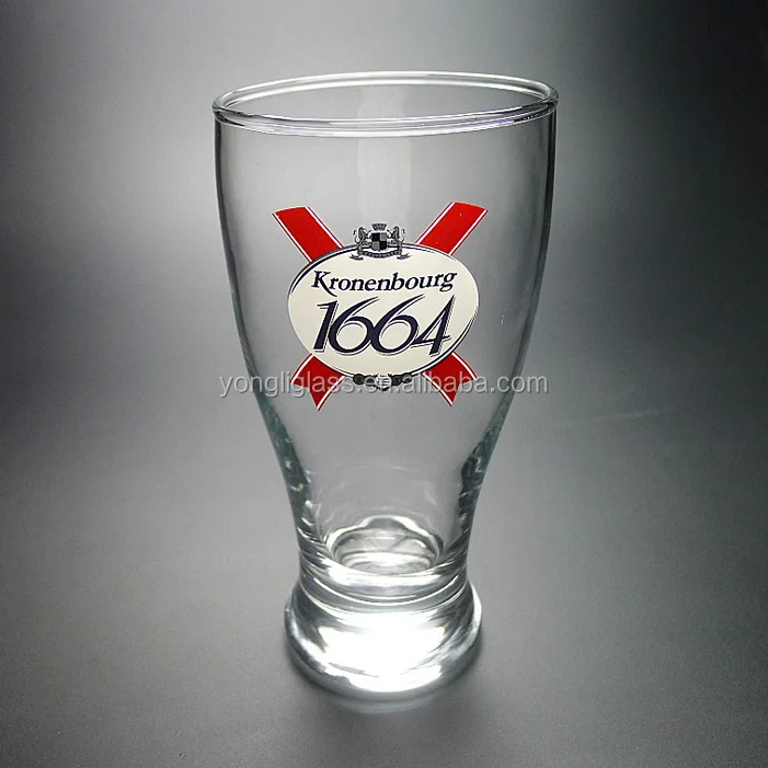 Wholesale fancy beer glassware, Best selling 12oz waist beer glass cup can be customized LOGO for party