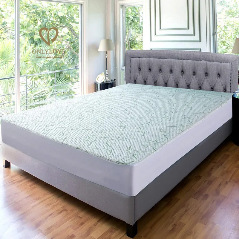 New Bamboo Hypoallergenic Mattress Protector Breathable Cool Cycle Technology 