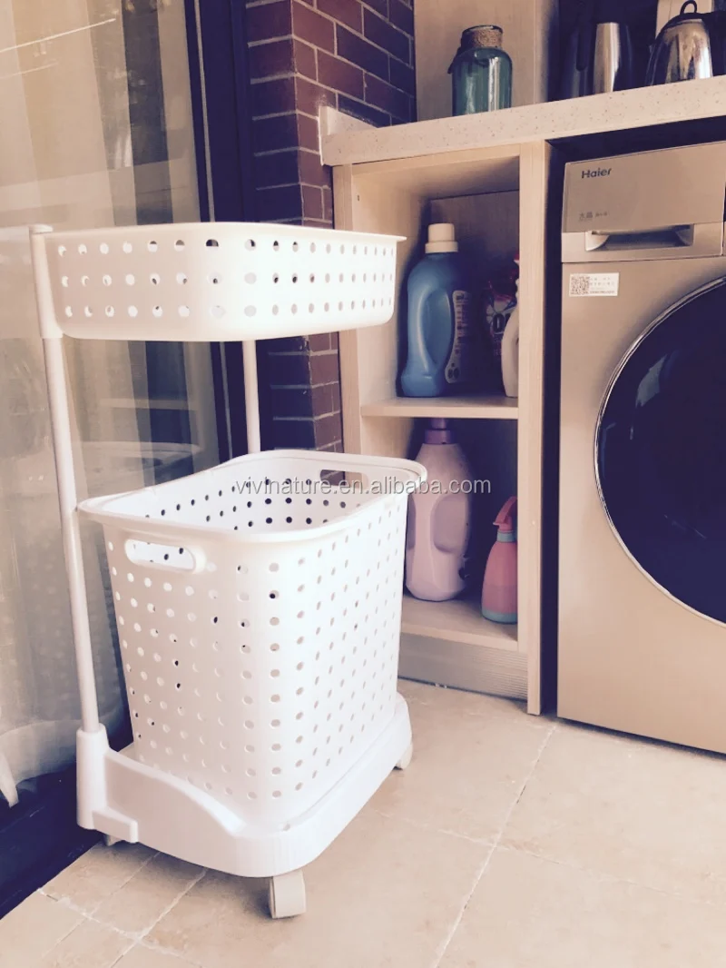 Plastic Basket Trolley For Laundry Sorting Buy Hospital Laundry