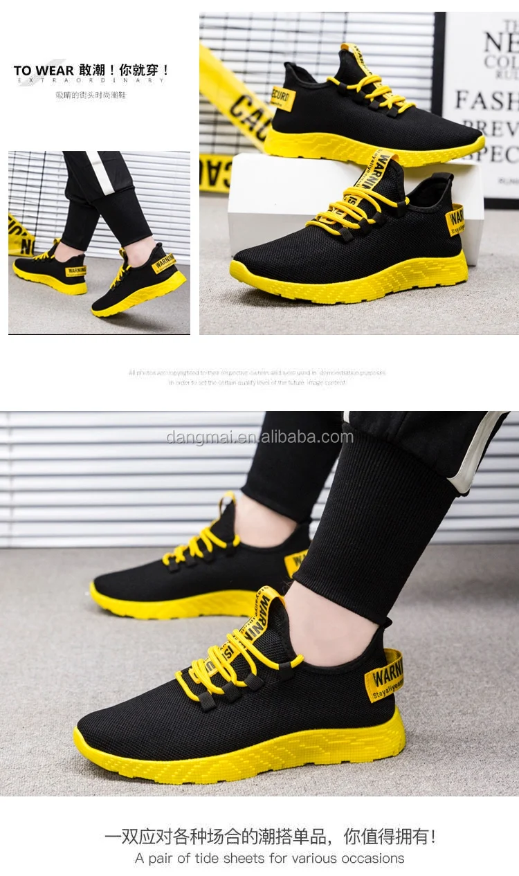 wholesale shoes factory price fly knit sneakers for men