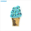 Hot sale embroidered bright sequin cake food ice cream patch